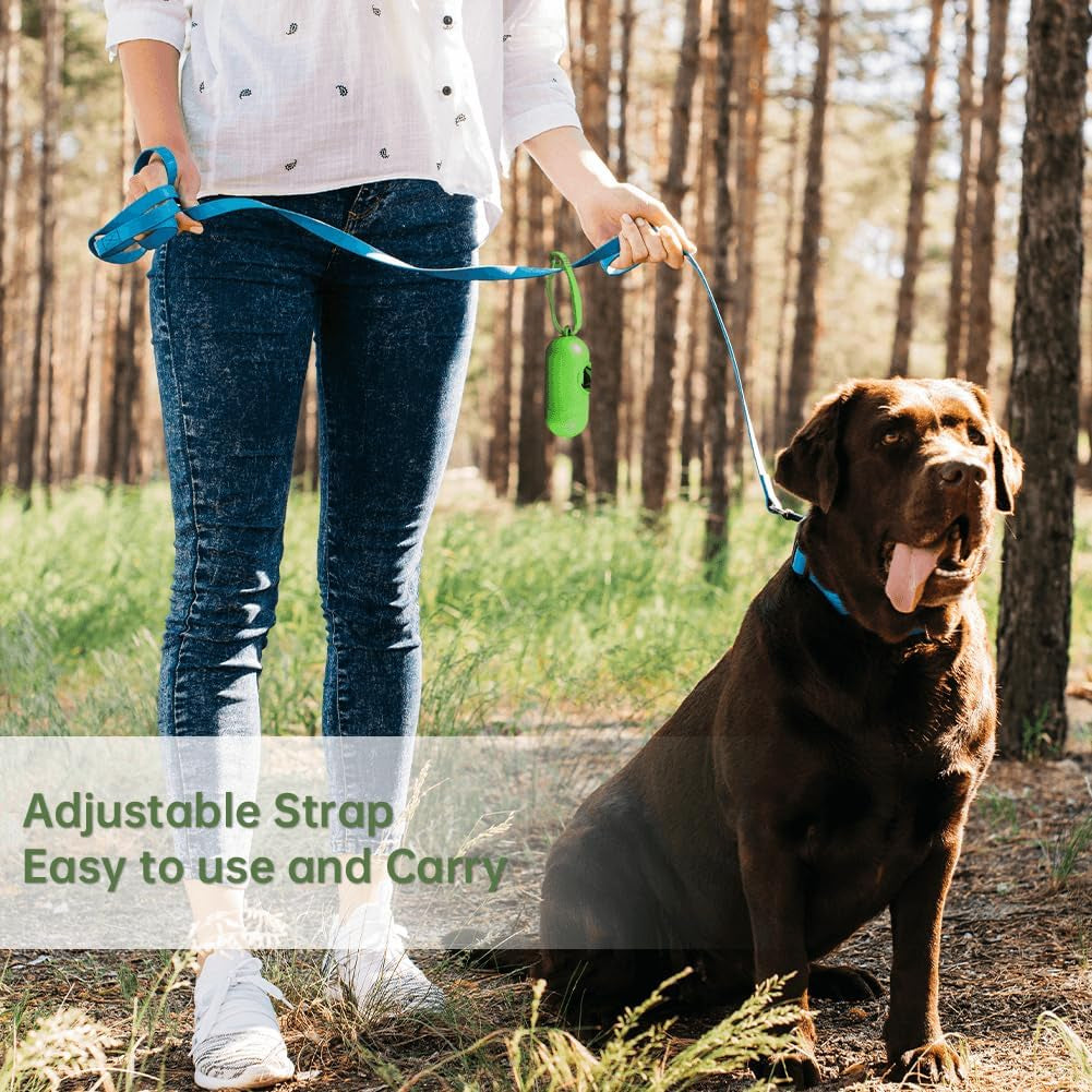 Funio Dog Poop Bags with Dispenser, Extra Thick Doggie Bags, Lavender Scented Pet Waste Bag, Biodegradable Poop Bag for Dogs (360 Bags, Green)